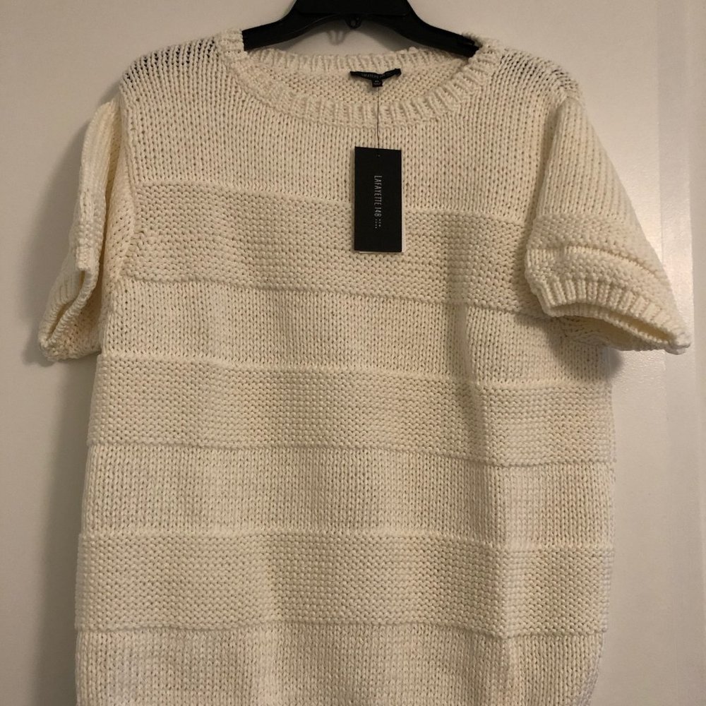 Lafayette 148 Knit Shirt in Cloud